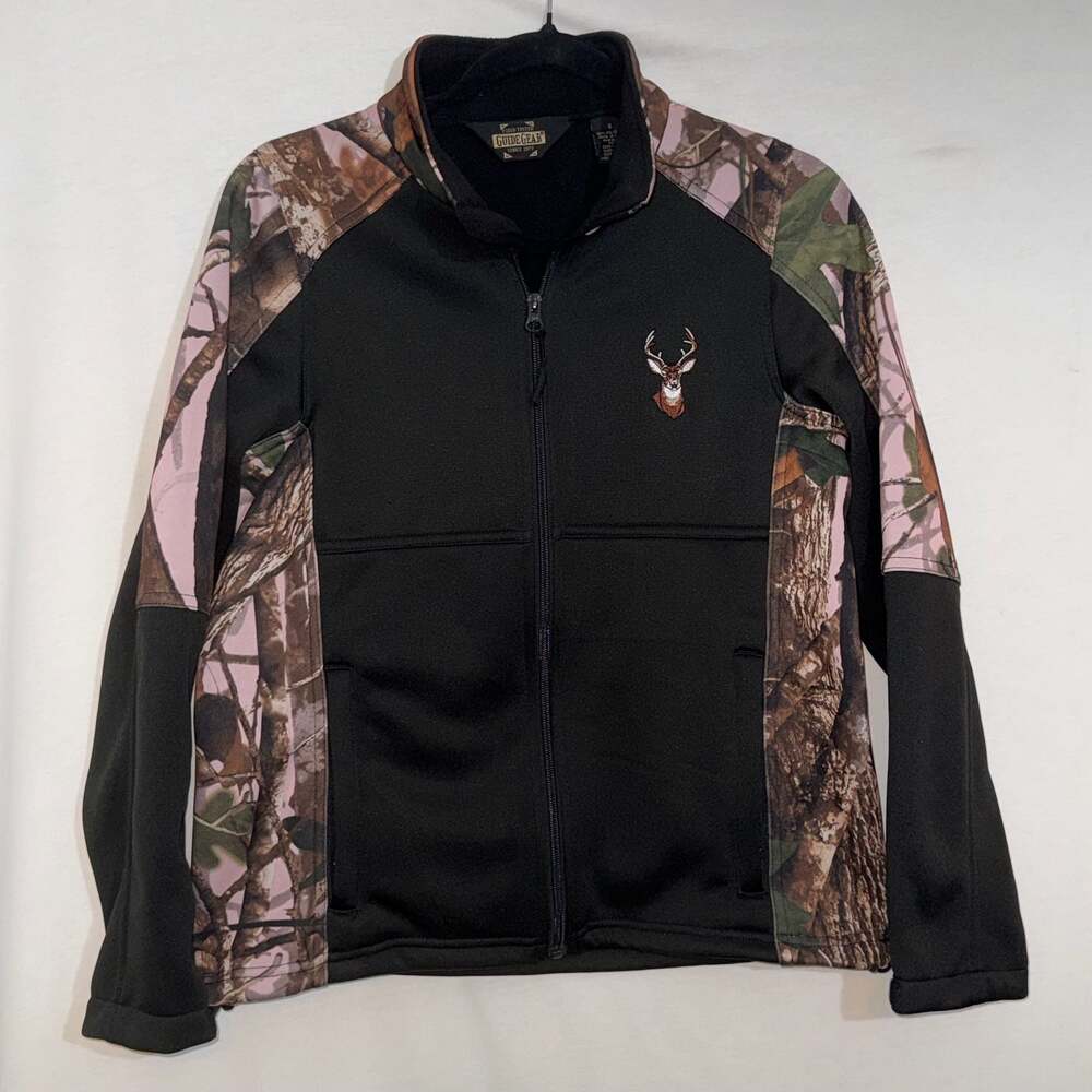 Guide Gear Field Tested Pink Camo Fleece Full Zip Jacket Small womens